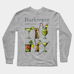 Barkeeper Professional Design Long Sleeve T-Shirt